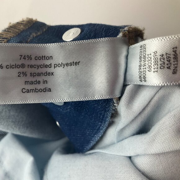 Lane Bryant 16 S Dark Wash Denim Bib Overalls Straight Adjustable Grunge Casual - Picture 11 of 12